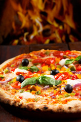 pizza with vegetables