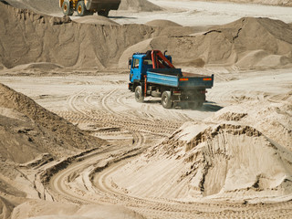 Truck at gravel pit