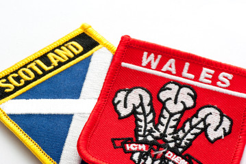scotland and wales flags
