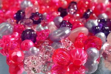 Beads on mirrored surface