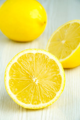 Fototapeta na wymiar Close-up shot of fresh lemons