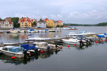 Colourful marina, Norway