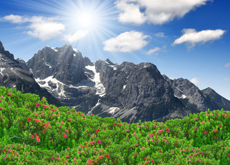 Fototapeta premium view of the mountain Brenta-Dolomites Italy