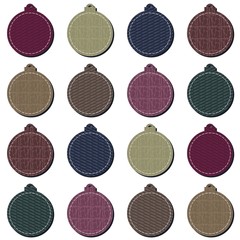 Christmass decor balls scrapbook on white background