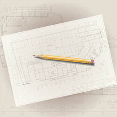 Architectural background. Part of architectural project