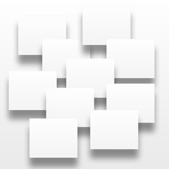 White squares with shadows background