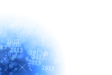 New year 2013 blue background