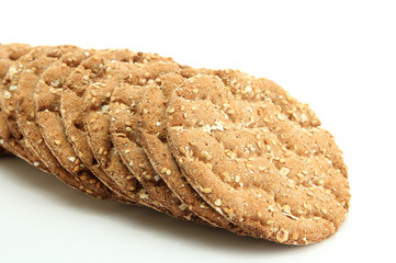 tasty crispbread isolated on white