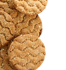 tasty crispbread isolated on white