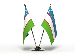 Miniature Flag of Uzbekistan (Isolated)