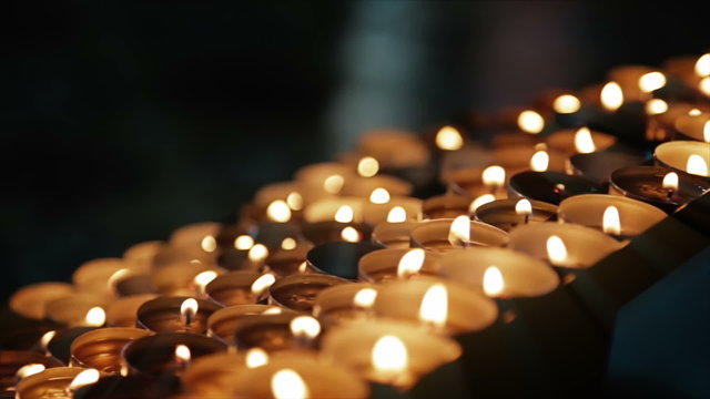 Candles in Church. Faith and Pray