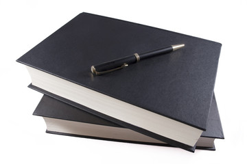 Libros y bol&iacute;grafo