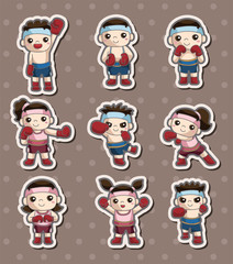 boxer player stickers
