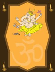 Ganesha Diwali Card Design