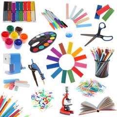 Set of school accessories