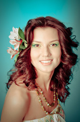 Naklejka premium brunette girls