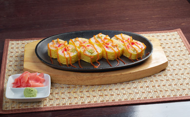 Japanese fried tempura  sushi