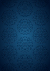 Mavi fonda cami desenleri