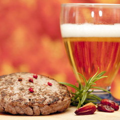 hamburger e birra