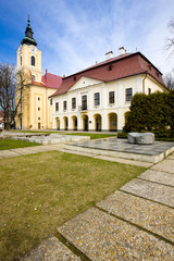 Fototapeta na wymiar town hall with museum, Brezno, Slovakia
