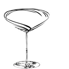 stylized wine glass for fault