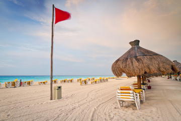 Caribbean Sea beach at sunrise