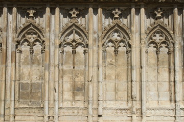Fototapeta premium Decoration of Gothic church in Girona, Spain