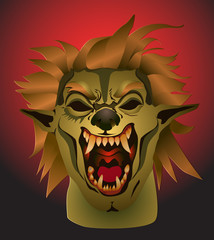werewolf mask vector