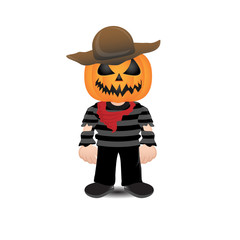 halloween scarecrow vector
