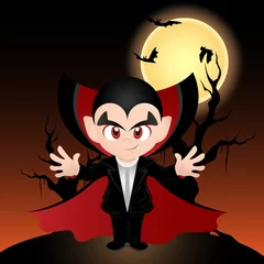 Printed kitchen splashbacks count dracula vector