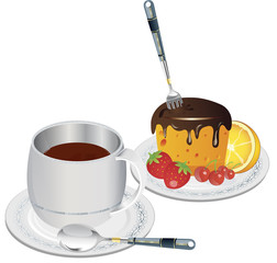 clip art coffee and cake