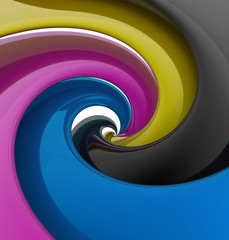 Spiral of CMYK colors © PiK