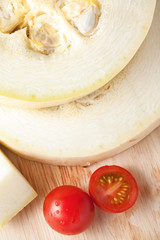 Sliced fresh zucchini