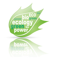 Vector green Ecological symbol