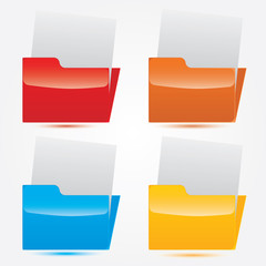 Vector modern folder design set