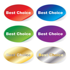 Vector Best Choice sticker set
