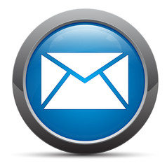 Email blue glossy button
