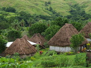 Fototapeta na wymiar Fidżi Wioska