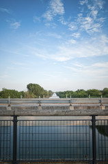 Unfinished and weathered bridge