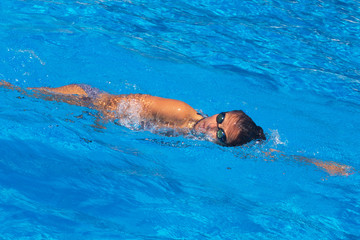 Pretty female swimmer
