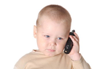 Small boy with phone