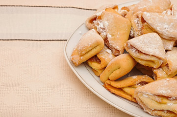 homemade cottage cheese cookies with apple jam