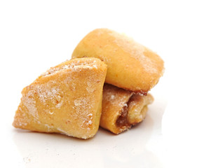 homemade cottage cheese cookies with apple jam