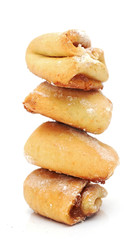 homemade cottage cheese cookies with apple jam