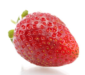 sweet ripe strawberry isolated on white