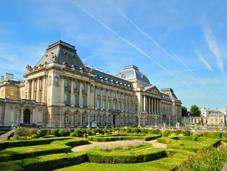 Abwaschbare Fototapete Brüssel Royal Palace view from Place des Palais