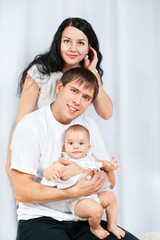 happy family with a baby