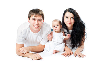 happy family with a baby