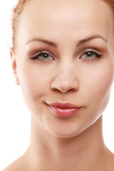 Obraz premium Closeup portrait of a beautiful young woman