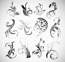 Vector Ornament Flowers Vintage Design Elements